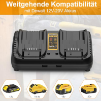 Energup 2 ks náhradní baterie 18V 5,0Ah + nabíječka DCB102 pro baterii Dewalt 18V DCB184 DCB200 DCB182 DCB180 DCB181